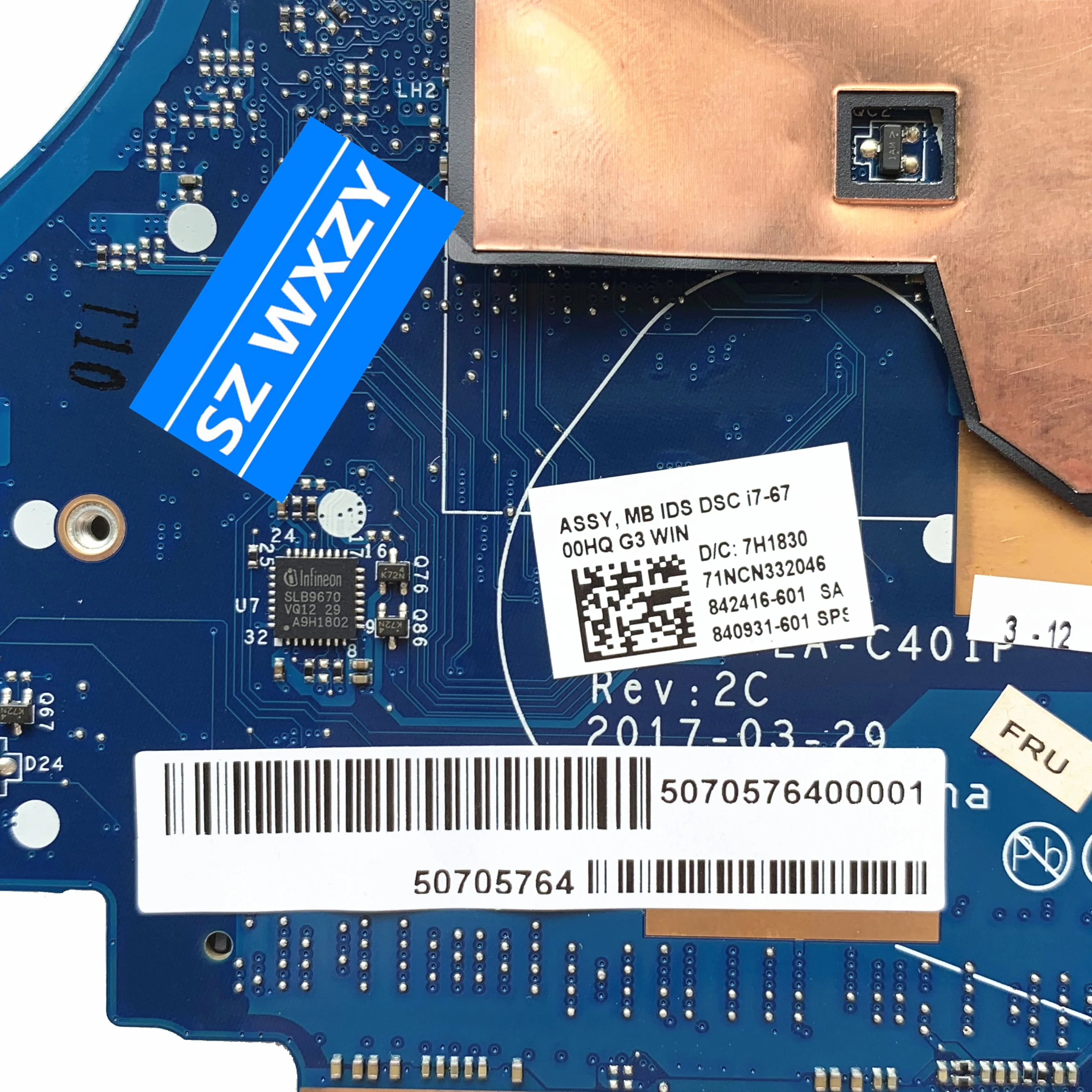 Для струйного принтера HP ZBOOK 15 G3 материнская плата портативного компьютера с i7-6700HQ процессор 842416-601 840931-601 840931-001 аккумулятор большой емкости LA-C401P DDR4 мб 100% тестирование Быстрая