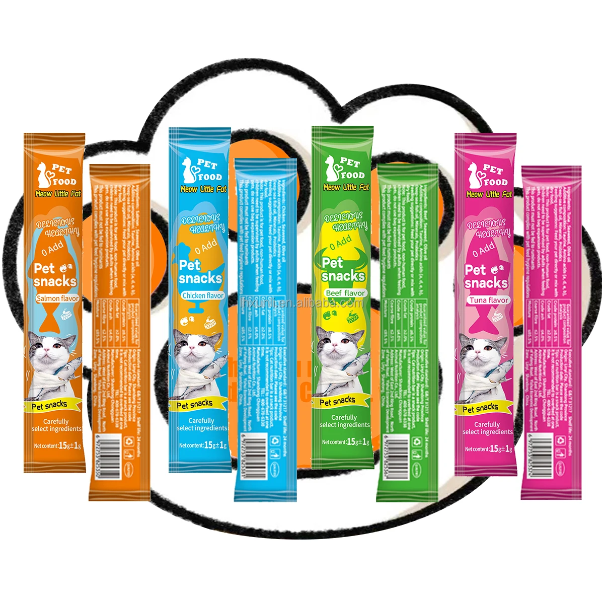 Factory Price Best Seller Cat Snack Bars cat Treat creamy