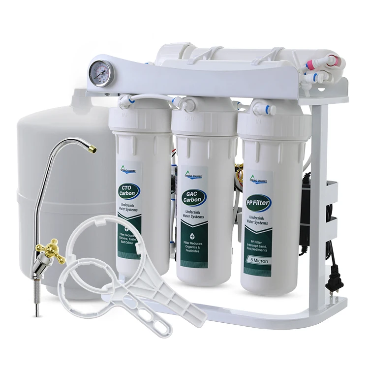 Smart 75 100 GPD RO Membrane Under Sink Reverse Osmosis Remove Chlorine 5 Stage RO System With Tank and Faucet