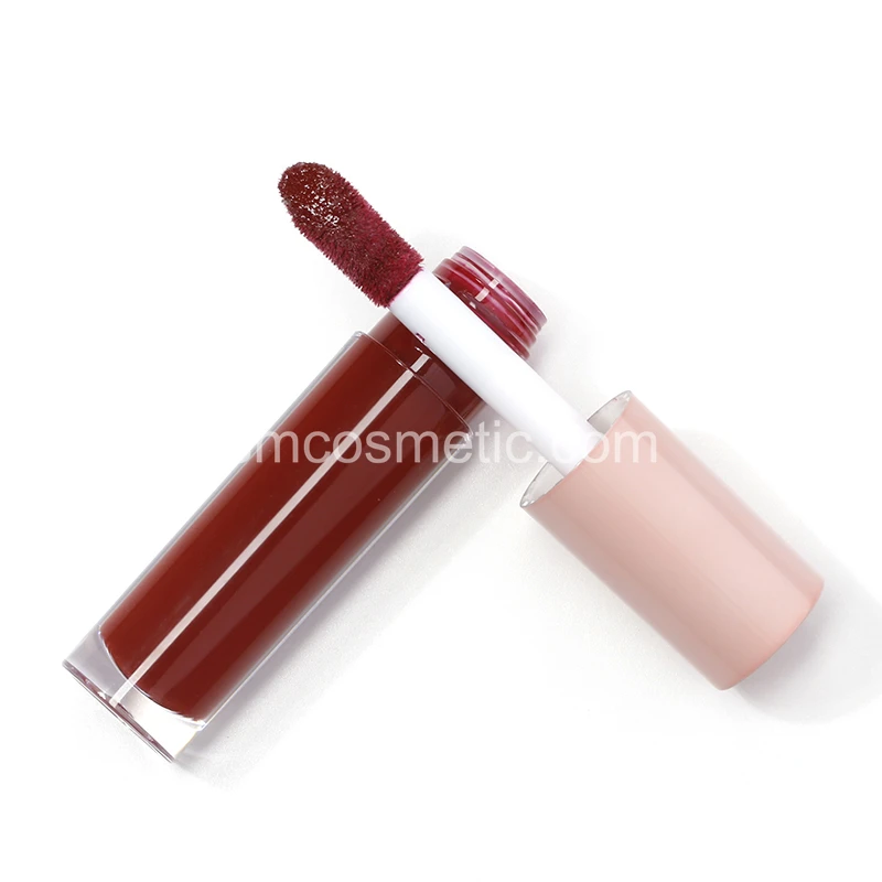 W Dark Brown Lip Gloss Vendors  Clear customized lip gloss boxes packaging lip gloss with big brush vegan cruelty free