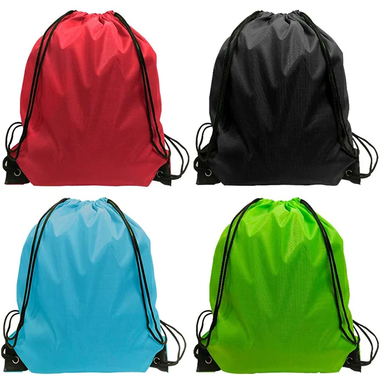 Custom Printed Full Color Durable Waterproof Polyester Drawsting Backpack