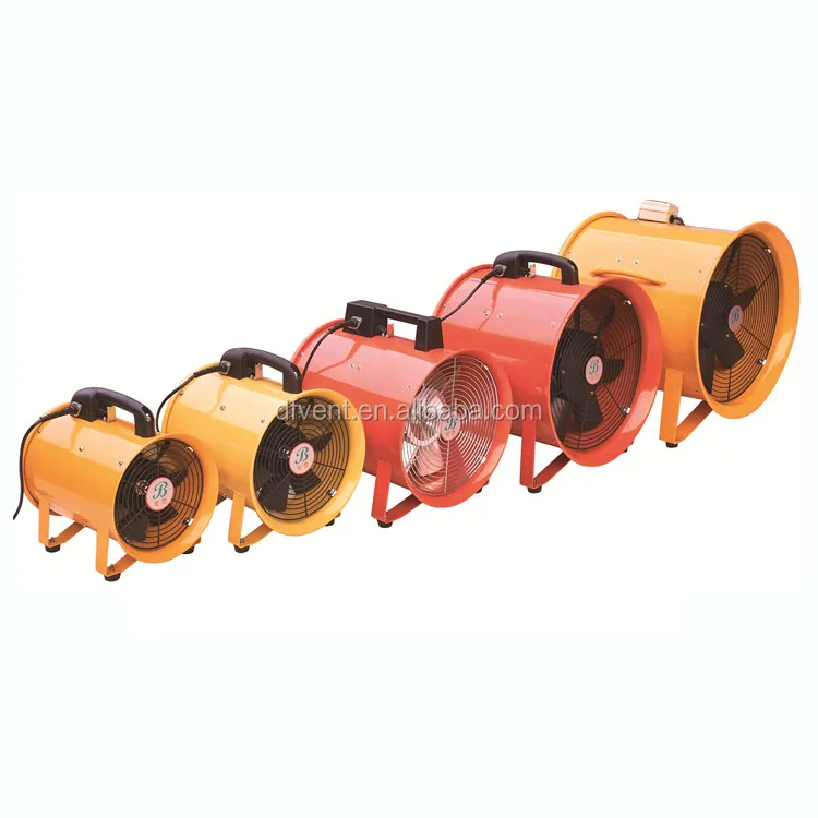 Australian plug supper speed portable ventilator yellow color large capacity axial portable ventilating blower  for ducting
