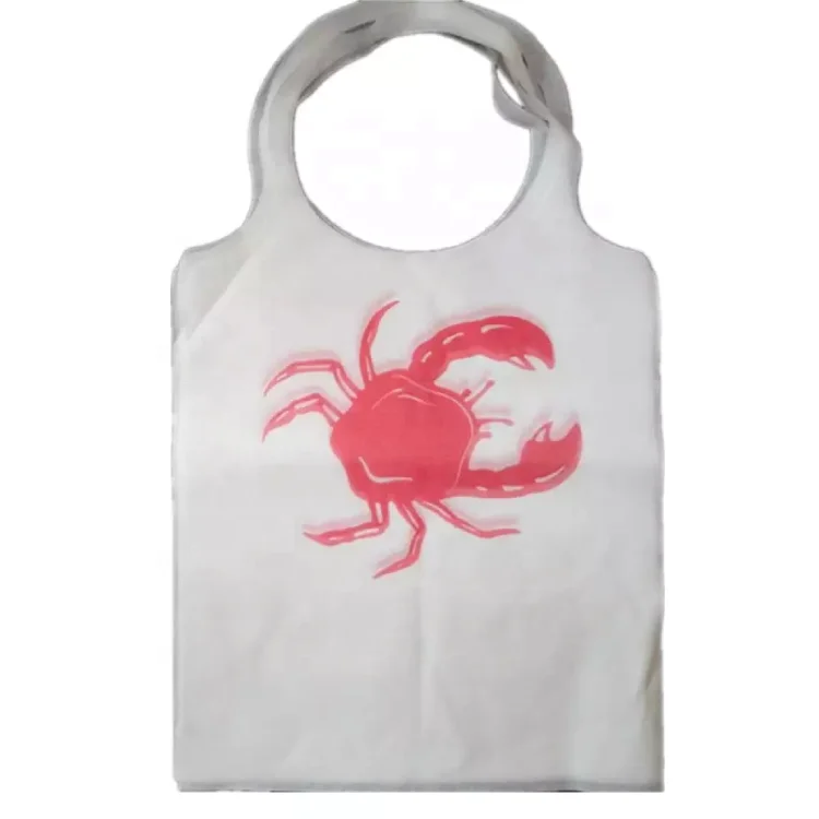 Different Size Disposable Use Water Resistance Apron Non-Woven Lobster Bib