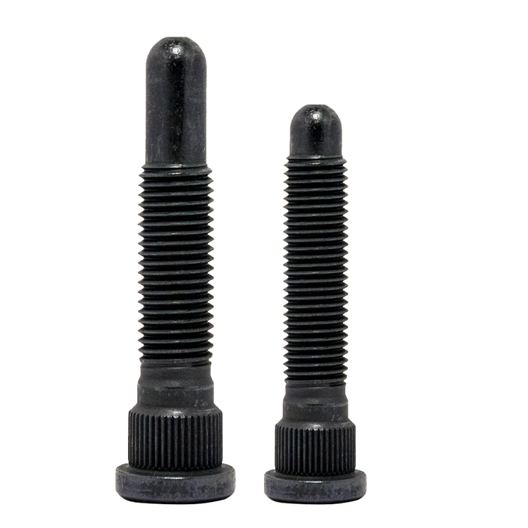 Custom manufacture steel serrated wheel lug conversion stud