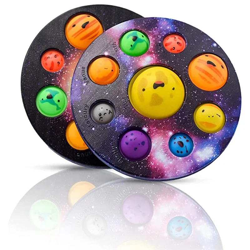 Solar System Planet Bubble Fidget Toy Anxiety Relief Educational Toy for Kids