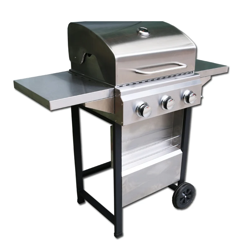Производитель барбекю, барбекю с 3 ГОРЕЛКАМИ, гриль для барбекю на открытом воздухе