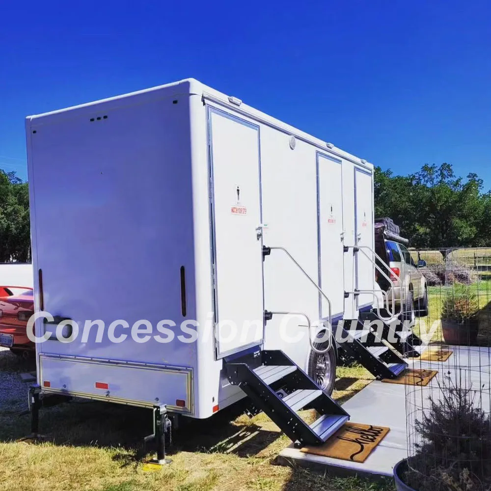 Outdoor Luxury Portable Bathroom Restroom Trailer Camping Caravan Mobile Toilet Trailer Porta Toilet Trailer