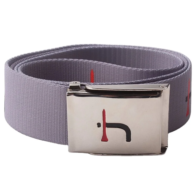 Customized high quality heat transfer printed polyester belt reflective for men