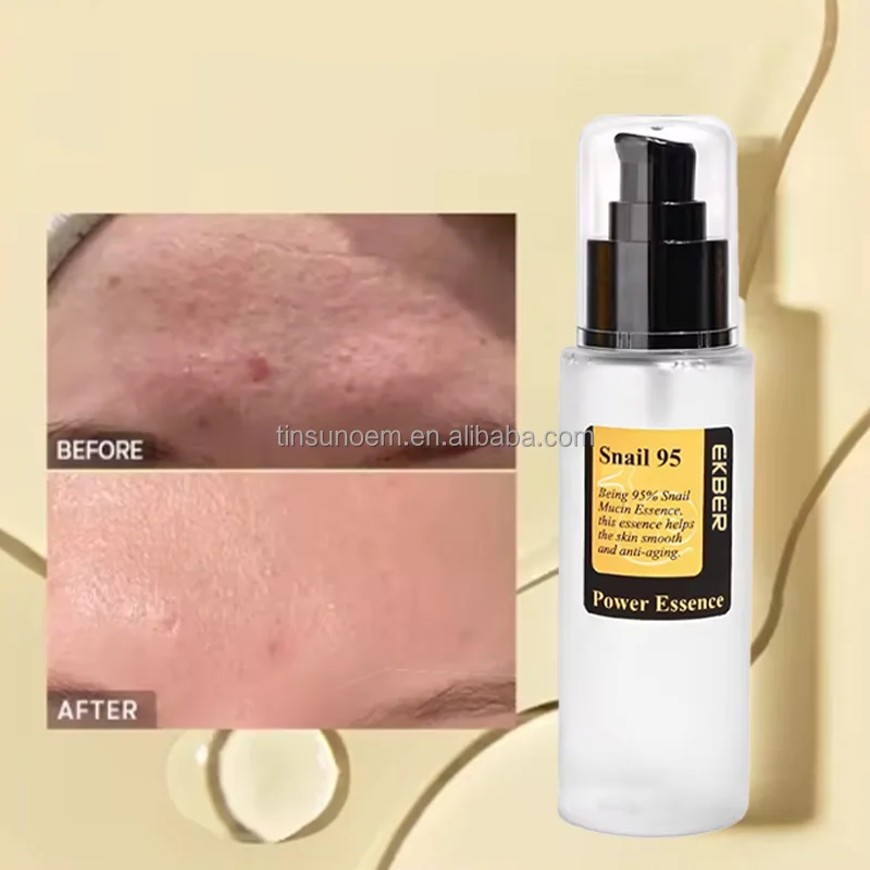 Private Label Korean Skin Care Set Anti Aging Snail Mucin Collagen Face Serum Cream Anti Aging Snail Skin Care Set