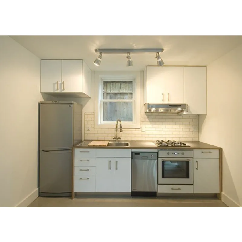 Simple Design  Kitchen Cupboard Modern Compact Mini Small Kitchen Cabinet Set With Sink Refrigerator For Small Spaces Room