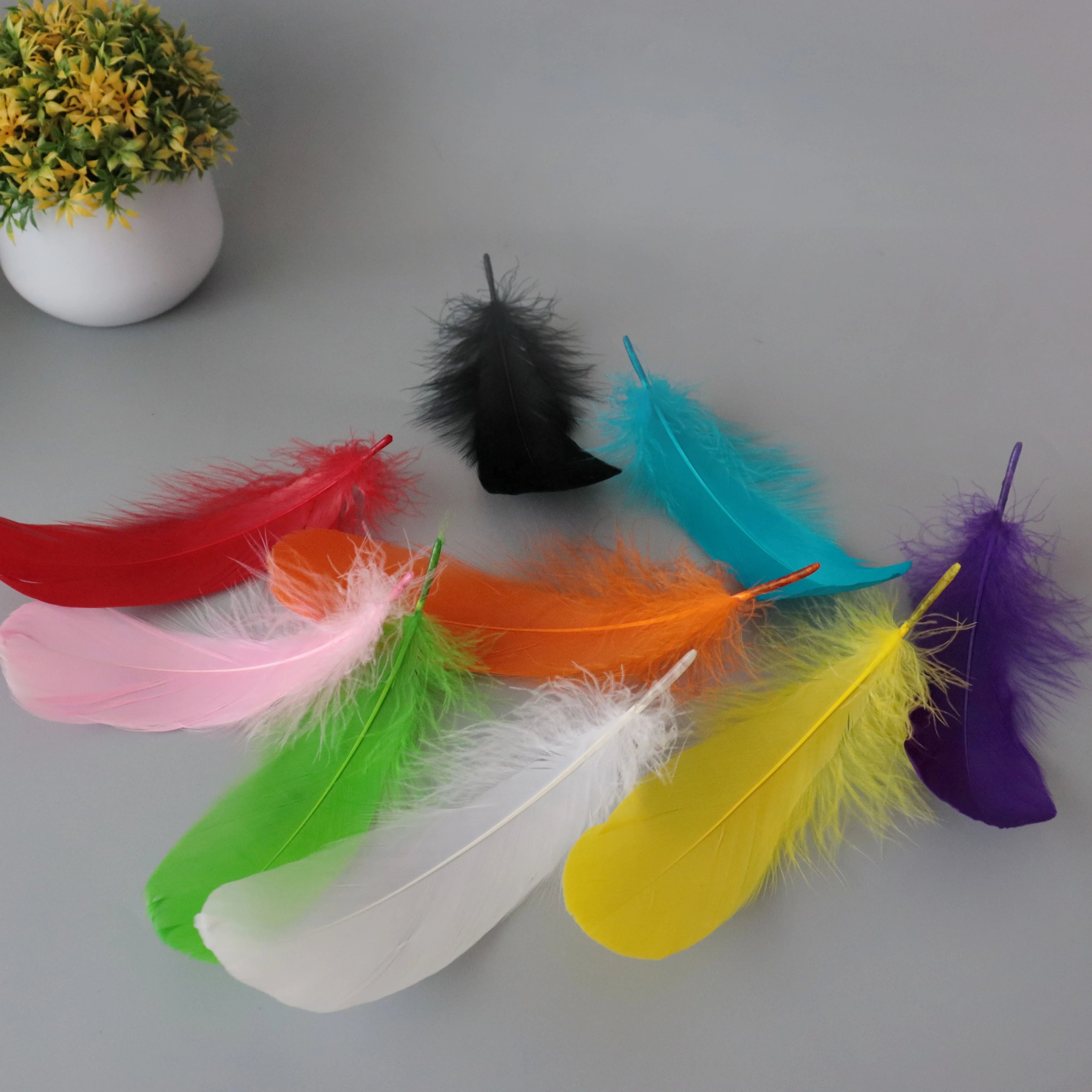 14-20 см натуральный Красочный Большой Плавающий гусиное перо для свадебной вечеринки декор рукоделия