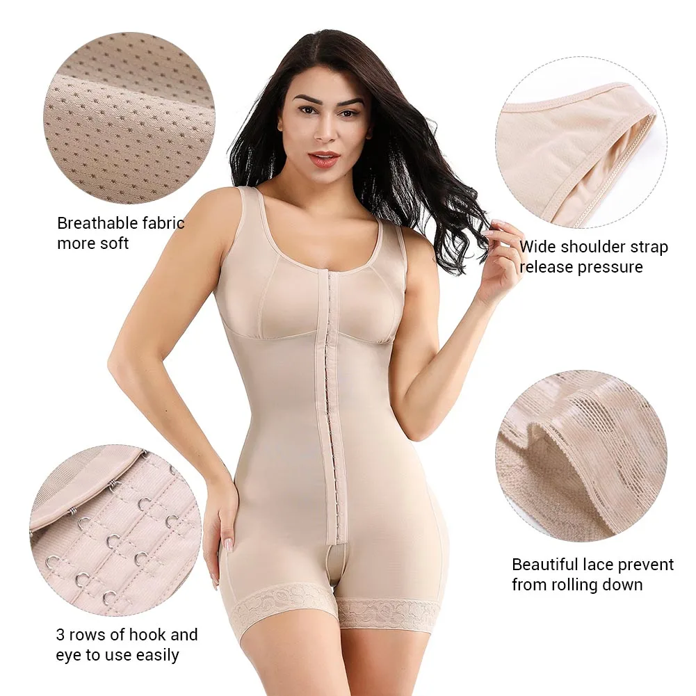 
High Quality Power Slimming Women Bodysuits in Shelf Bra Girdles Shapewear 
