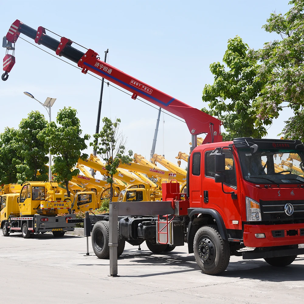 New 3 Ton /4 Ton/5 Ton/6.3 Ton Mobile Straight Boom Hydraulic Telescopic Cranes For Sale