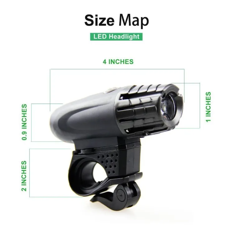 USB Rechargeable Bicycle Light LED Mountain Cycle Front Rear Bike Light Flashlight Bicycle Lamp Set