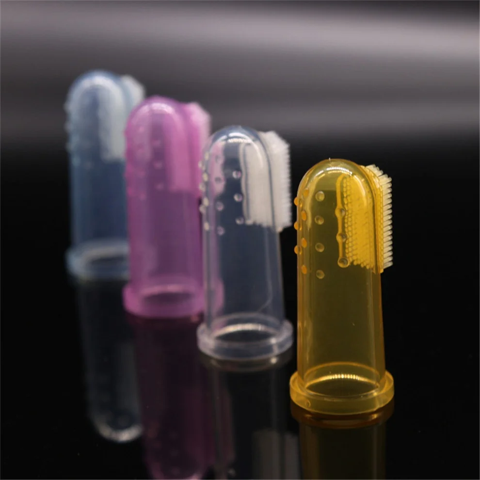 Индивидуальная Силиконовая зубная щетка в форме пальца, Силиконовая зубная щетка для детей