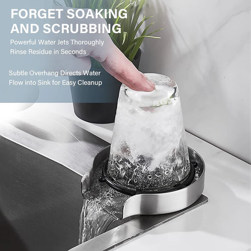 Hot Automatic Bar Metal Premium Washer Cheap Automatic Stainless Steel Washer Delta Faucet For Kitchen Sink Cup Glass Rinser