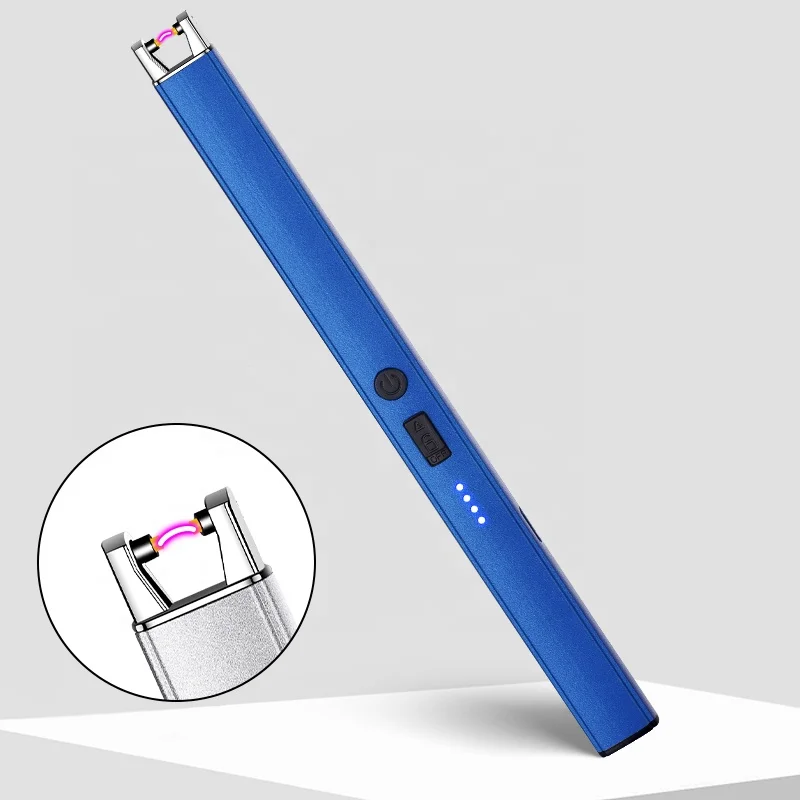 2024 Rechargeable Electric Lighter USB Candle Lighter Camping Lighter Plasma Arc with Safety Switch or Cooking BBQ Fireworks