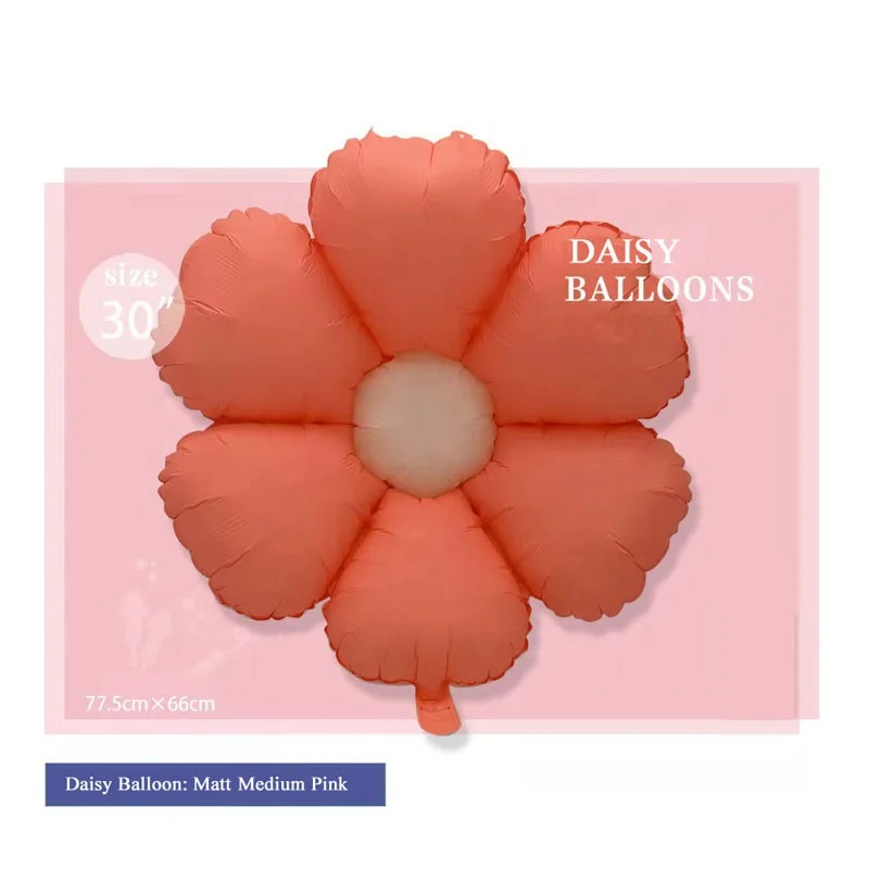 EAST TERN Wholesale Smile Face Daisy Balloon Photo Props Party Decoration Aluminum Film Balloon