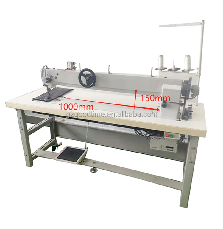 6620 Extended triple feeding synchronous double needle sewing machine for sofa luggage seat cushion tents swimming pool cover