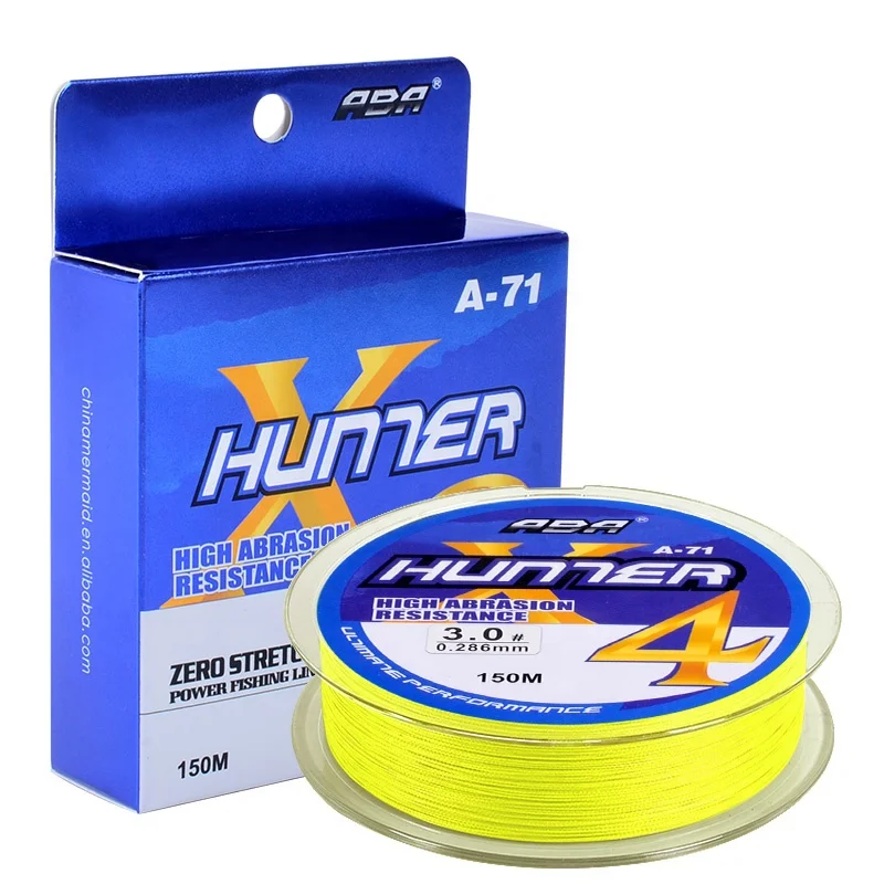  Многонитевая рыболовная плетеная леска Hunter 150 м из супер полиэтилена с 4 жилами и плавающим