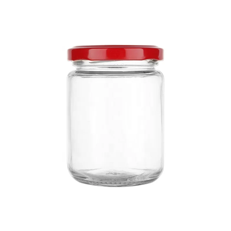 envases de vidrio Wholesale  Round Food Sealed Canister Grain Storage Box Kitchen Storage Glass Jar With Lid