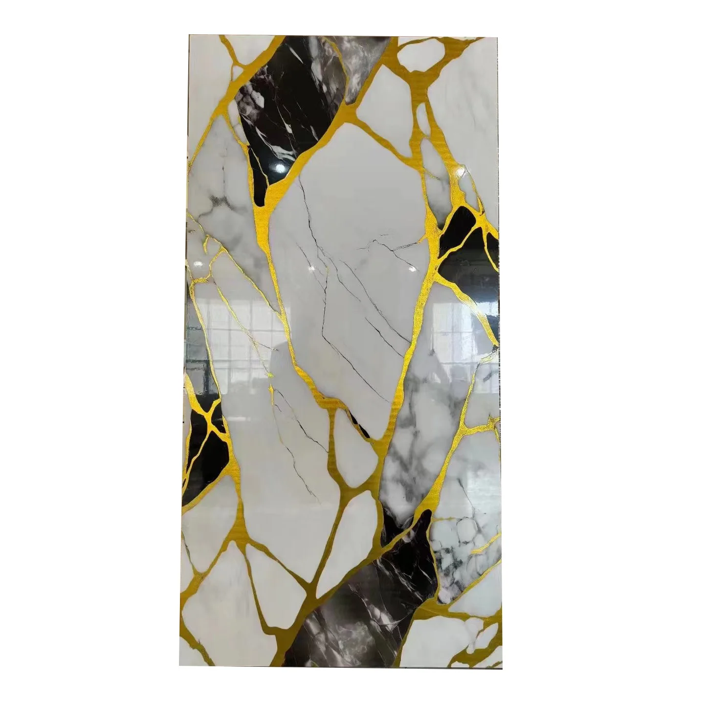 Metal Texture WPC Wall Panel Interior Decoration Bamboo Charcoal Wood Veneer waterproof