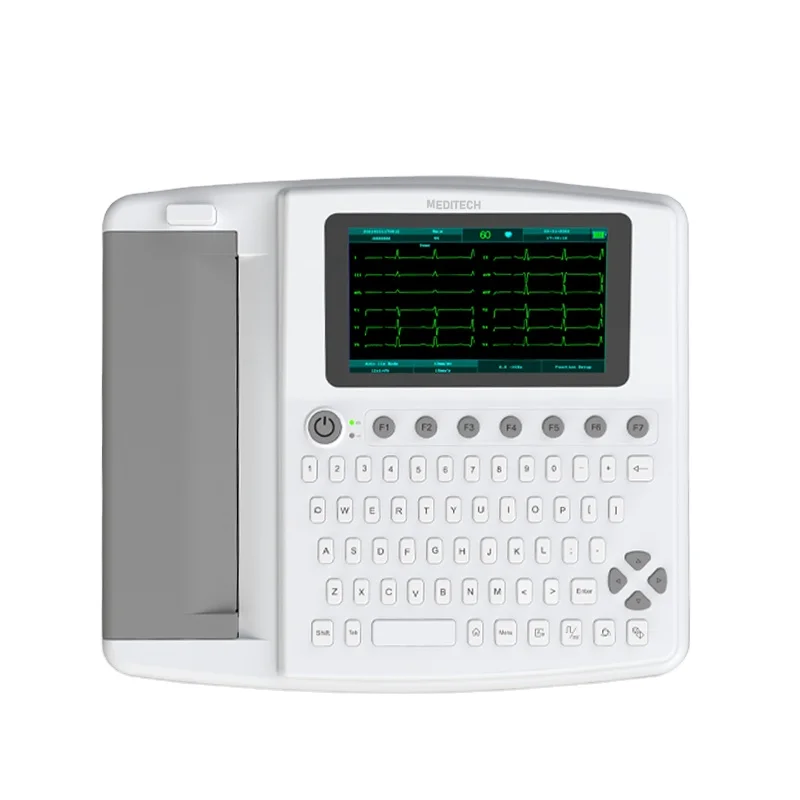 12 Channel Display 12 Channel Print ECG EKG1212s with PC Software for Data transfer via USB
