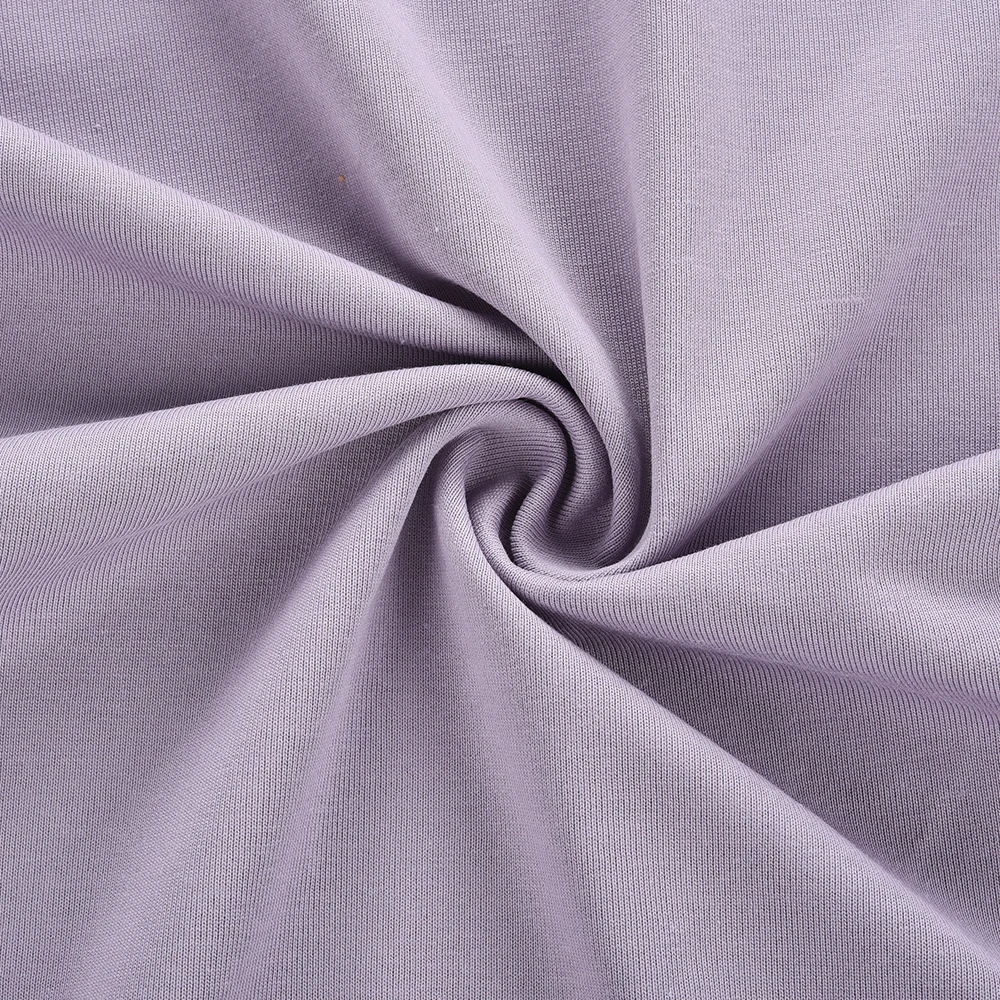 Oem Manufacturing Solid Color Antistatic T Shirt Fabric Stock Lot 65% Cotton 35% Polyester T-Shirt Fabric