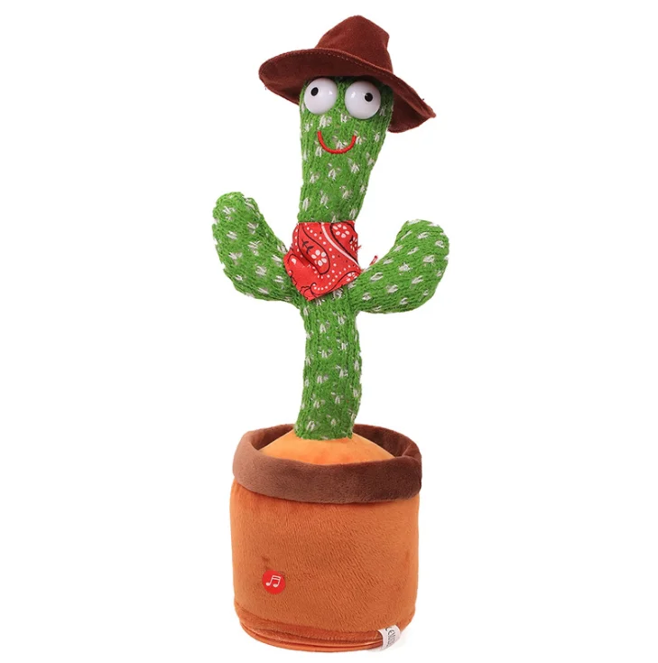 Flowerpot Twisting Dance Cactus Doll Talking Singing Music Dancing Cactus Decorations Cute Stuffed Plush Toy For Halloween Chris