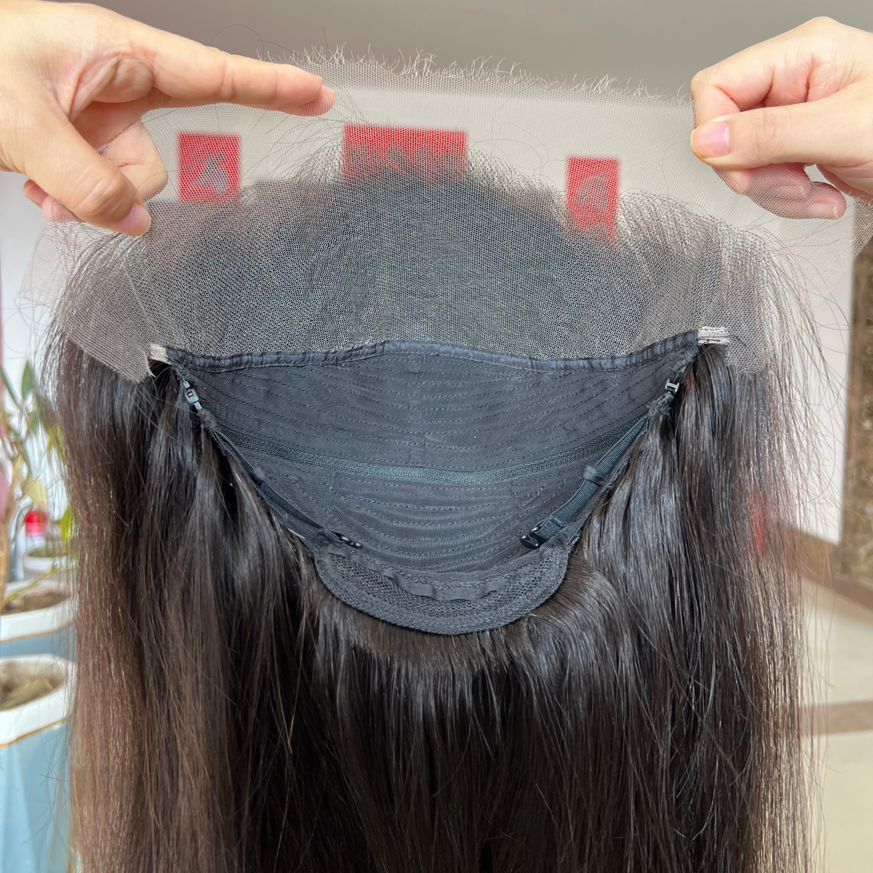 Wholesale hd lace front zip wigs cuticle aligned human hair block zipper wigs With Replacements