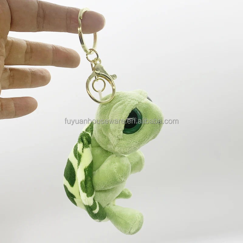 12cm Green turtle stuffed toy Longevity Turtle  printing as anime tortoise keyring handbag holder soft plush toys