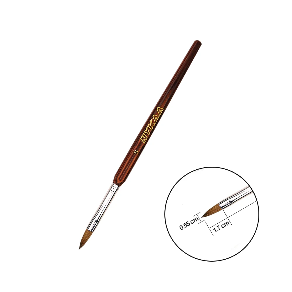 NYKKA 100% Kolinsky Nail Polish Brush Acrylic Gel