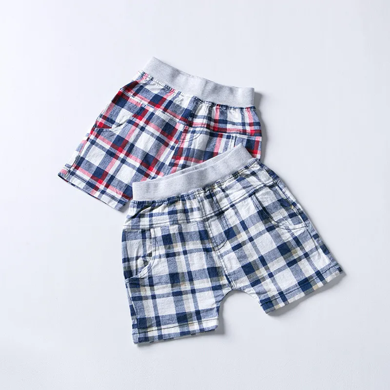 
Hot sale casual style baby boys shorts tartan pattern kids shorts for boys kid shorts wholesale price 