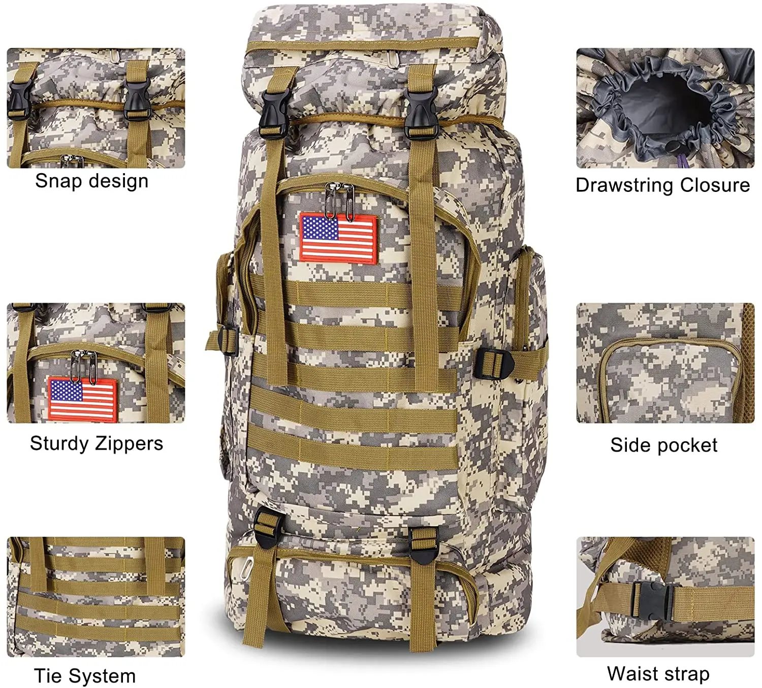 Kongbo Survival Gear Professional Kit and Large Camping Backpack,First Aid Kit for Adventure Outdoor Hiking Accessories