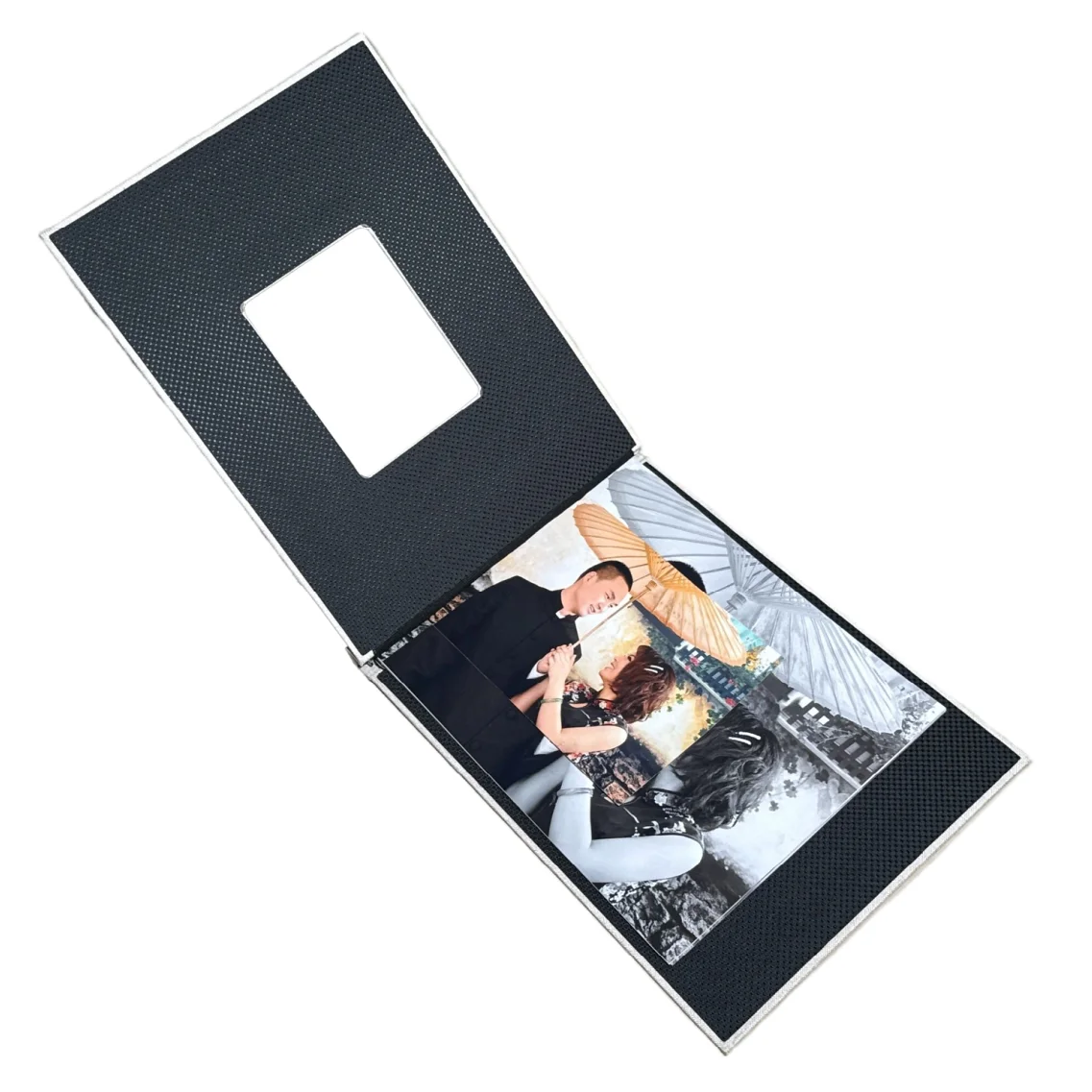 velvet cloth fabric self-mount DIY custom clamp system image photo book cover with clip