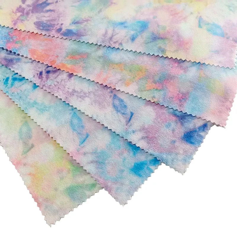 
Factory direct sale soft and skin-friendly crepe fabric tie dye outfits for garment scuba fabric 