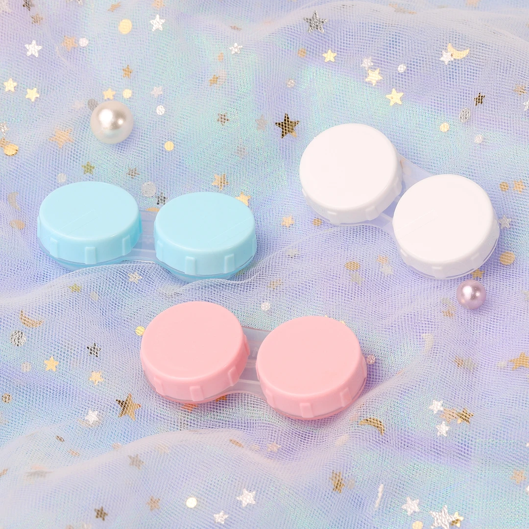 Free shipping Contact lenses case eye lens tweezers set contact lens solution lentilles de contact en gros kit complet