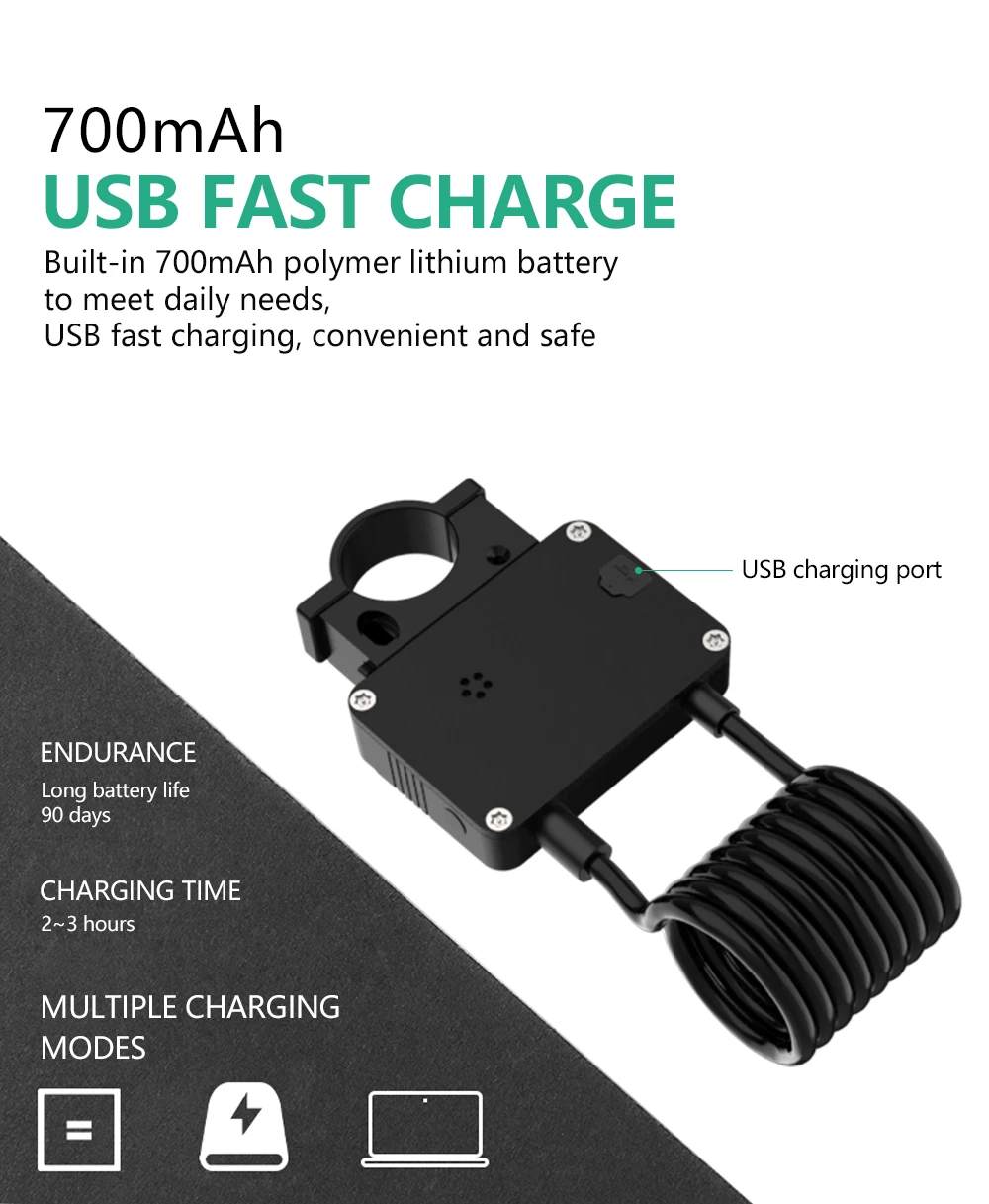 Stable Sliding And Detachable IP66 Blue Tooth Connection Fast Unlock Bike Anti-theft Auto Cable Lock Bicycle Safety Cable Lock