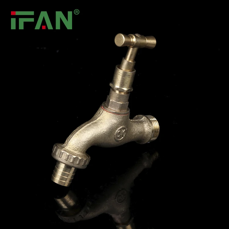 IFAN Manufacturer OEM Brass Bibcock For Outdoor Faucet 1/2'-3/4' Brass Water Tap Full Size Durable Brass Bibcock