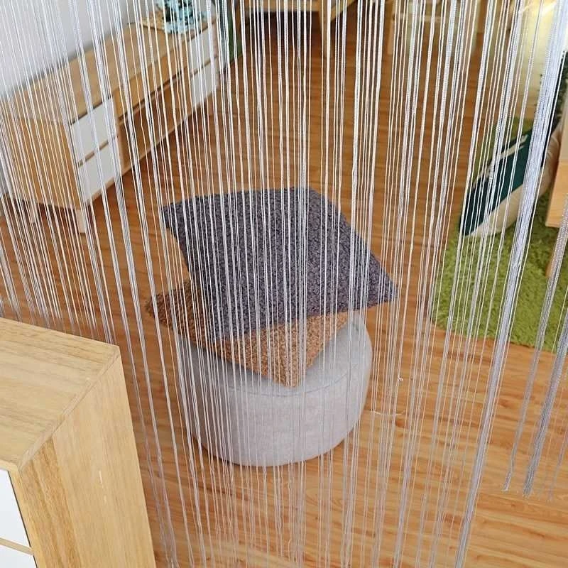 HYC-SC03 Wedding Decoration Partition Curtain Ceiling Encrypted Silver Wire Scene Layout Props