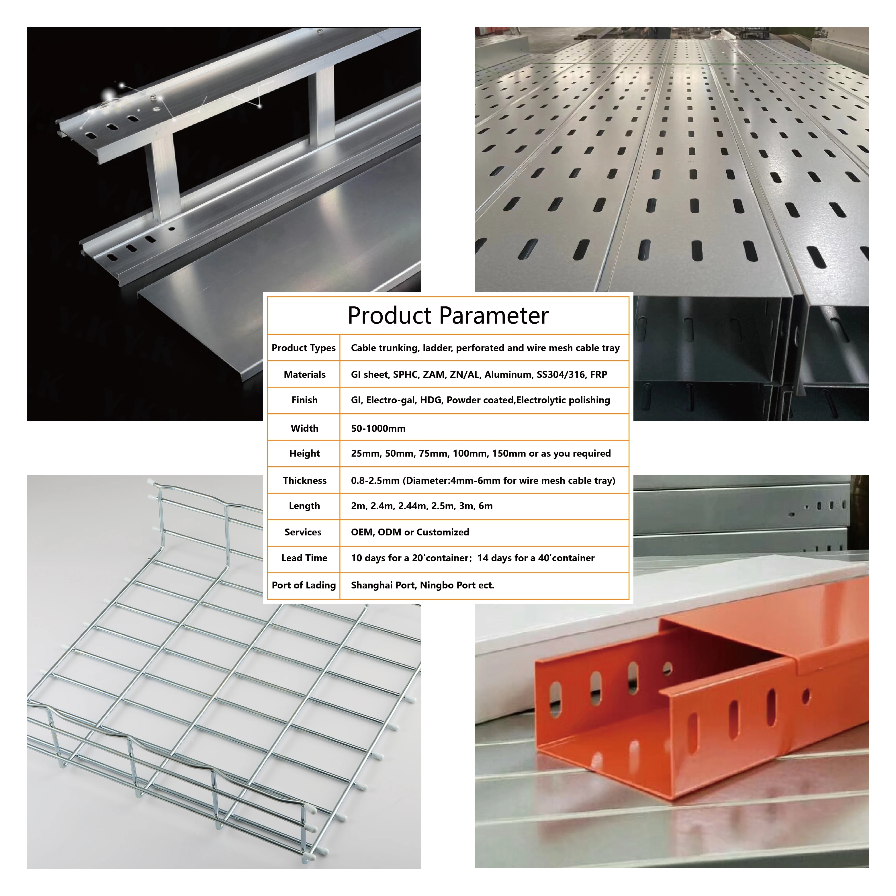 electro galvanized cable tray/gi cable duct/metal trunk