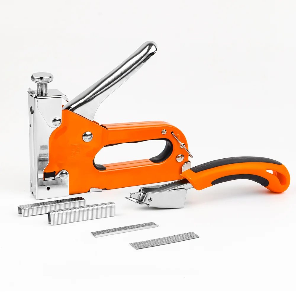 Professional Multi-Function Manual Nail Gun Kit Essential Woodworking Tools Includes 4 Types Nail 300 Each &1 Staple Remover.