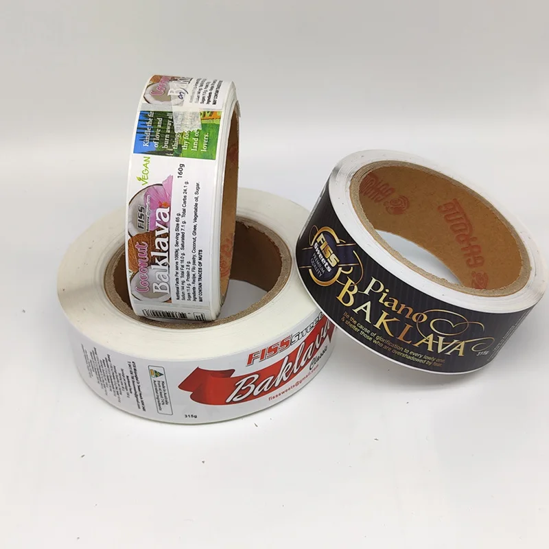 High quality adhesive paper synthetic paper custom printed self adhesive label stickers