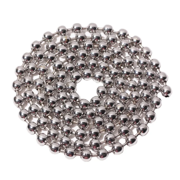 Wholesale silver color metal roller chain clasp decoration metal ball chains for bag strap