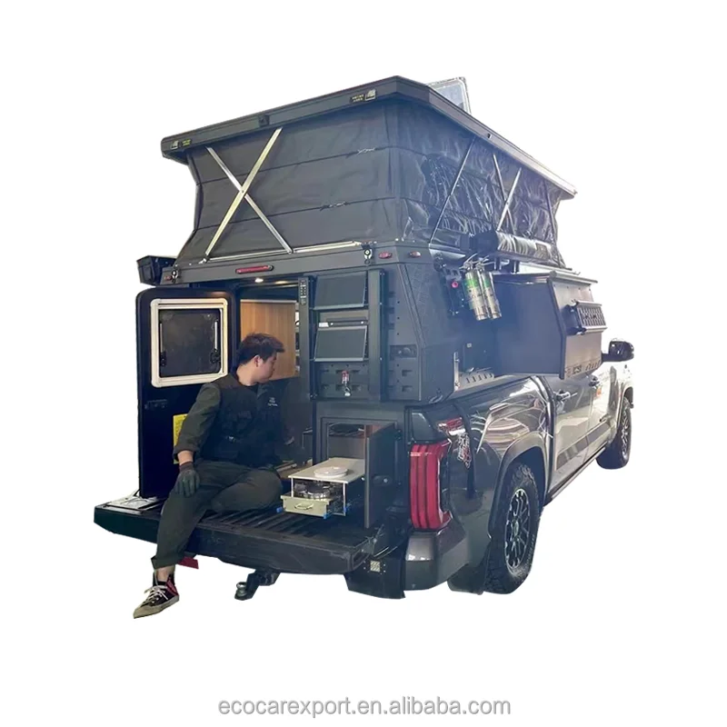 Manufactory direct aluminum 4x4 travel trailers  with cheap price pickup truck off-road caravan