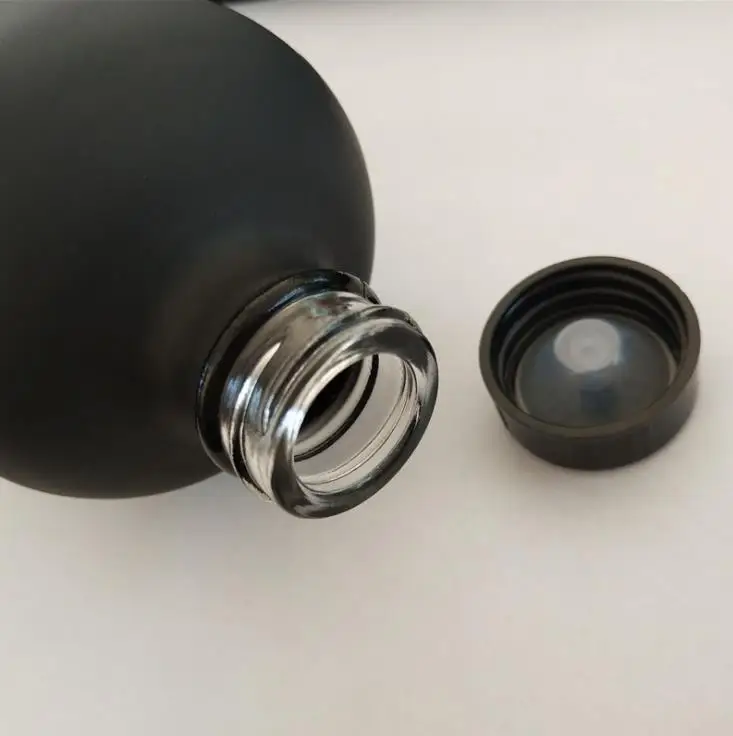 Black Painting 16oz Amber Glass Boston Round Bottles Stock available