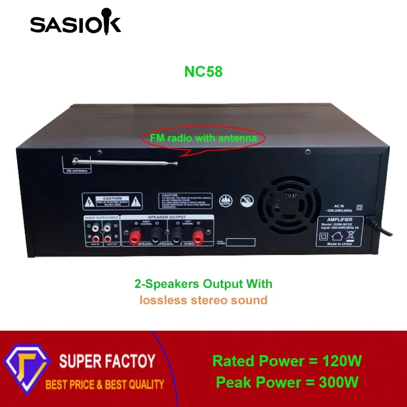 Микрофон echo BT/USB/SD/MMC/AUX/MP3/CD/VCD/DVD аудио вход NC58 стерео синий зуб караоке усилитель динамик Профессиональный FM радио светодиод