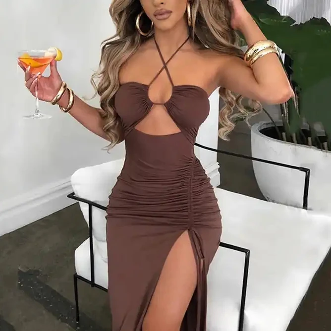 unique products to sell online 2023 new arrivals trending design sexy bodycon custom summer lady fashion long dress for women