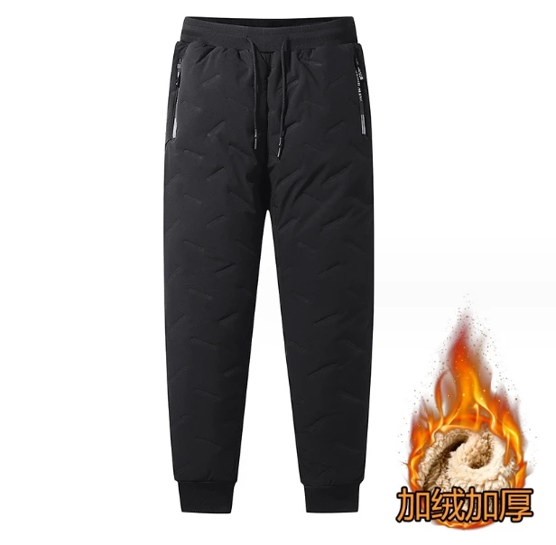 Liu Ming Hot Selling Wholesale 2024 Trending Winter Men Fashion Lambswool Warm Thick Sweatpants Joggers Plus Size Trousers