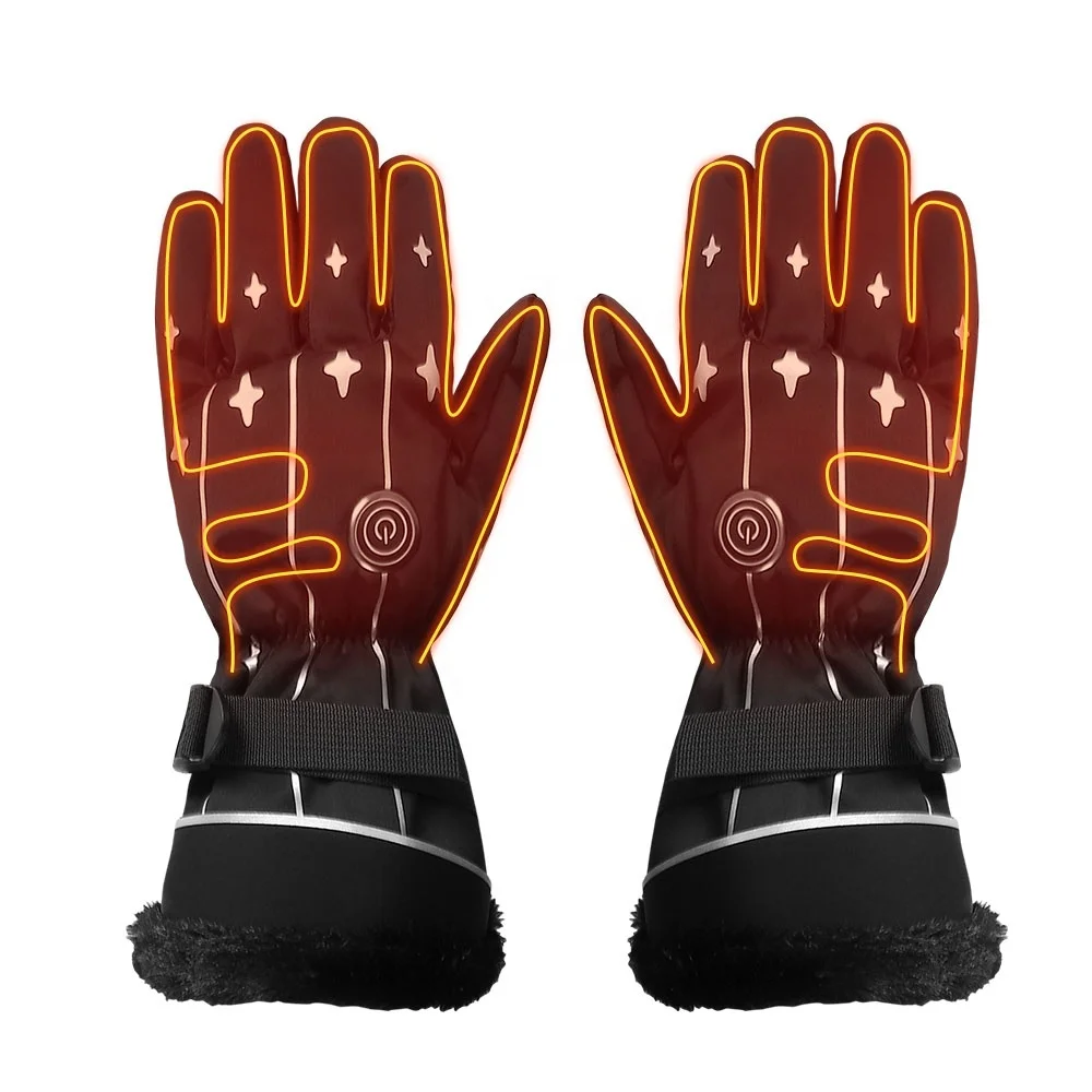 Распродажа зимние ветрозащитные водонепроницаемые уличные лыжные велосипедные перчатки с наилучшим теплым аккумулятором и электрическим подогревом перезаряжаемые